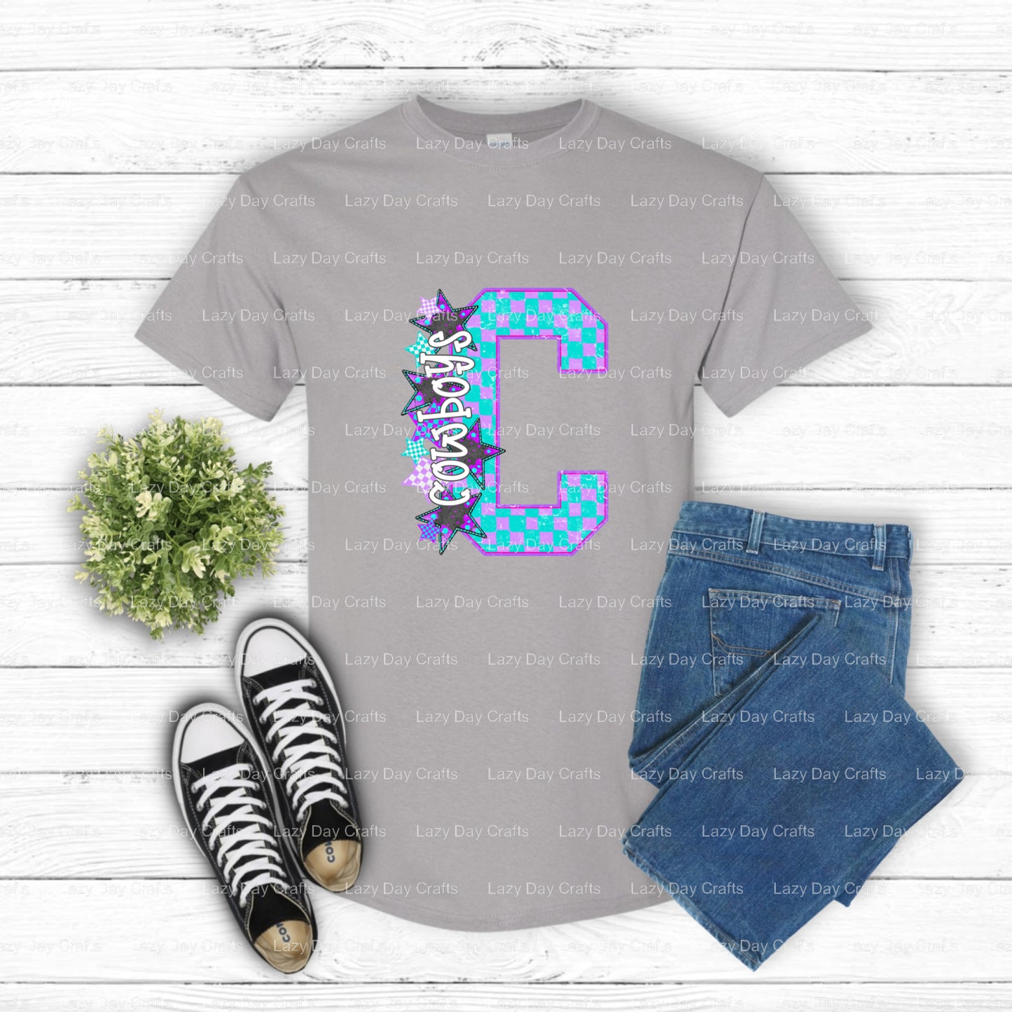 COWBOYS School Mascot – DTF Transfer (view 1 of 2) – by Lazy Day Crafts – DTF Transfers – School Mascot, Apparel Decoration