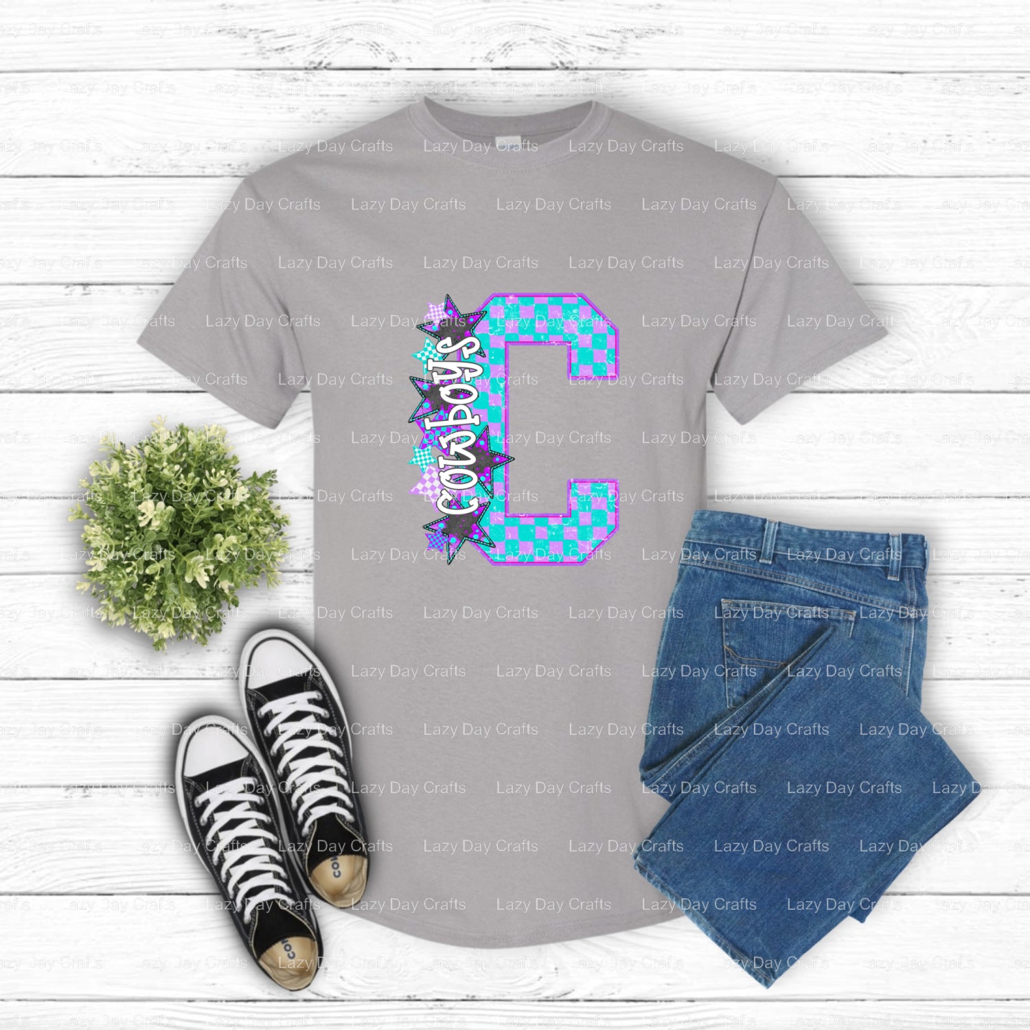 COWBOYS School Mascot – DTF Transfer (view 1 of 2) – by Lazy Day Crafts – DTF Transfers – School Mascot, Apparel Decoration