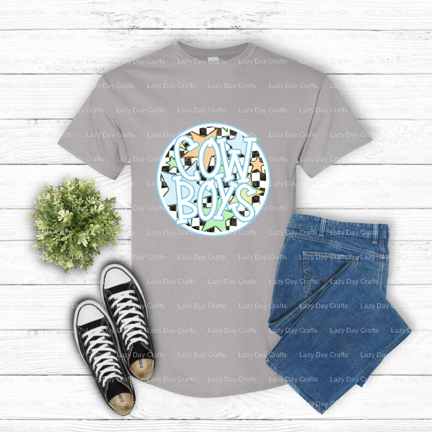 COWBOYS School Mascot – Ready-to-Press DTF Transfer (view 2 of 2) – by Lazy Day Crafts – DTF Transfers – School Mascot, Co...