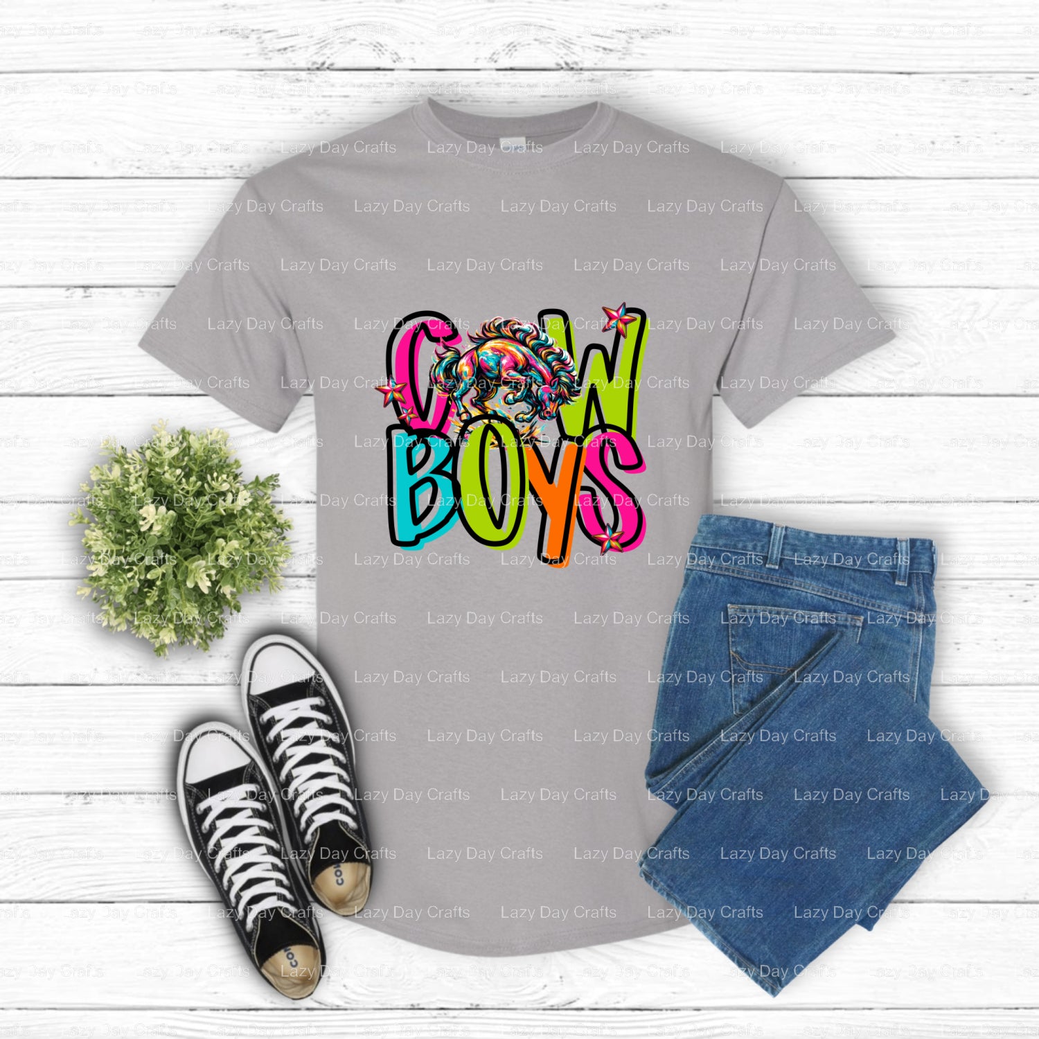 COWBOYS School Mascot Spirit – DTF Transfer (view 2 of 2) – by Lazy Day Crafts – DTF Transfers – School Mascot, School Spirit
