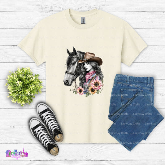 COWGIRL LET YOUR WILD OUT – DTF Transfer (view 2 of 2) – by Lazy Day Crafts – DTF Transfers – DTF Transfers, custom apparel
