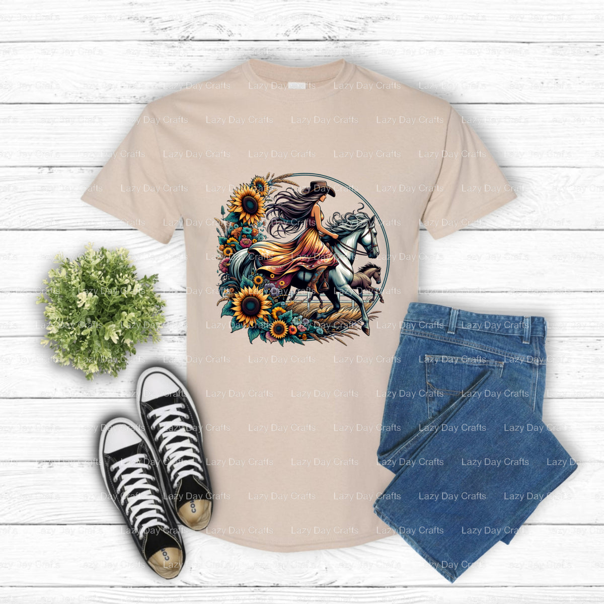 COWGIRL – Western DTF Transfer (view 1 of 2) – by Lazy Day Crafts – DTF Transfers – Western, DTF Transfers