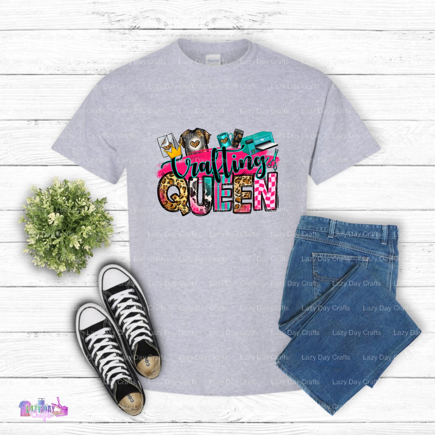Crafting Queen – Crafting DTF Transfer (view 2 of 2) – by Lazy Day Crafts – DTF Transfers – Crafting, Hobbies