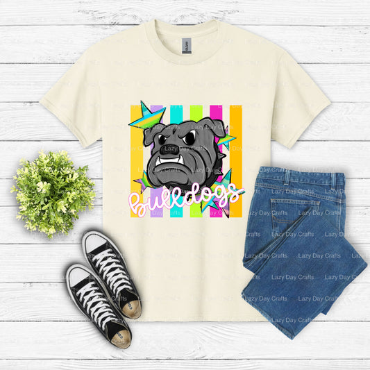 Crowned Bulldog – School Mascot DTF Transfer (view 1 of 2) – by Lazy Day Crafts – DTF Transfers – School Mascot, Apparel D...