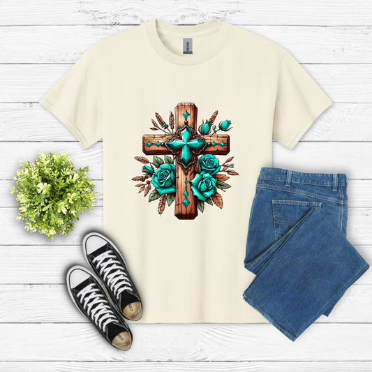 Floral Cross – Christian DTF Transfer