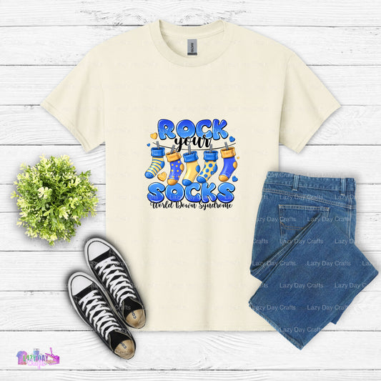 ROCK YOUR SOCKS – Down Syndrome Awareness DTF Transfer