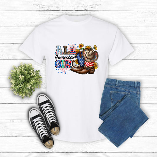 All American Girl – 4th of July DTF Transfer
