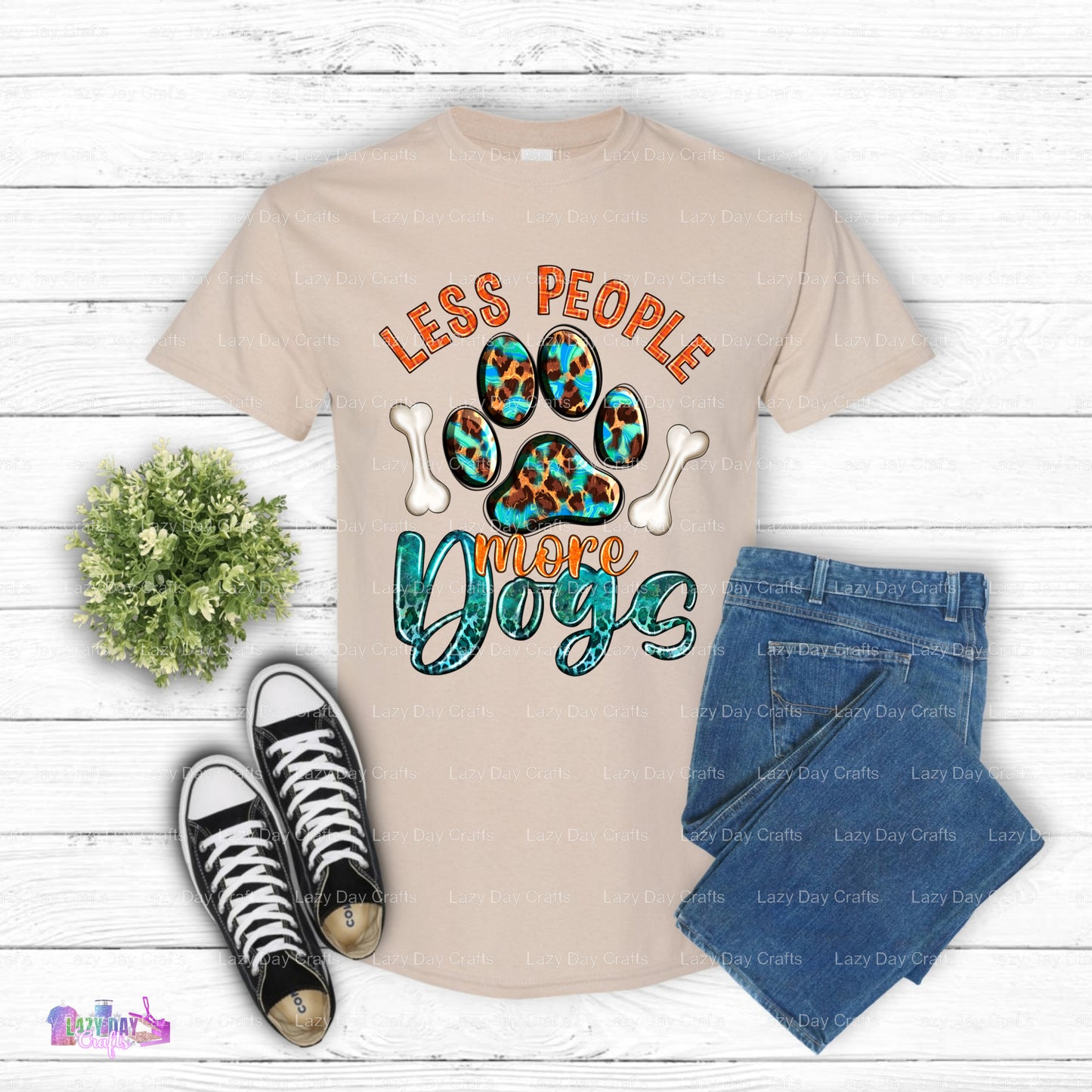 LESS PEOPLE MORE DOGS – Dogs DTF Transfer