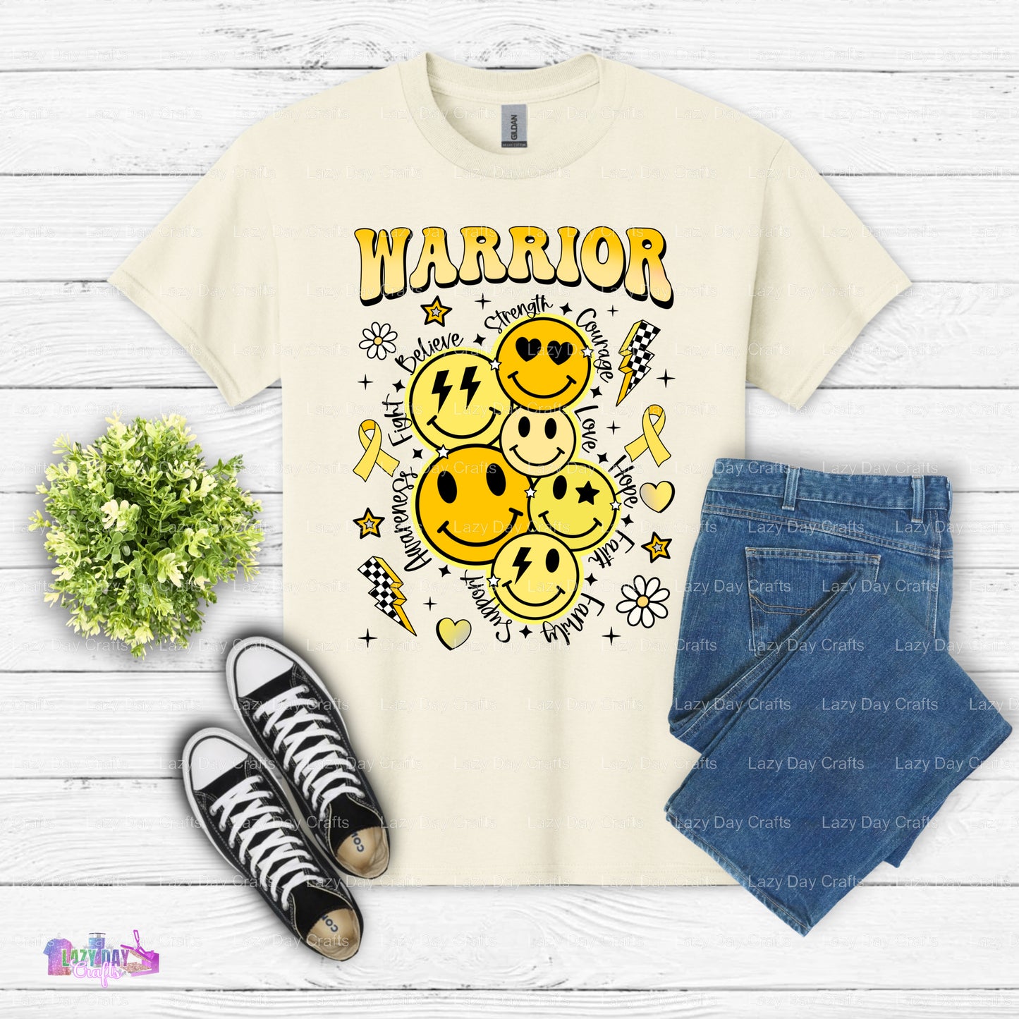 CHILDHOOD CANCER WARRIOR – Childhood Cancer DTF Transfer
