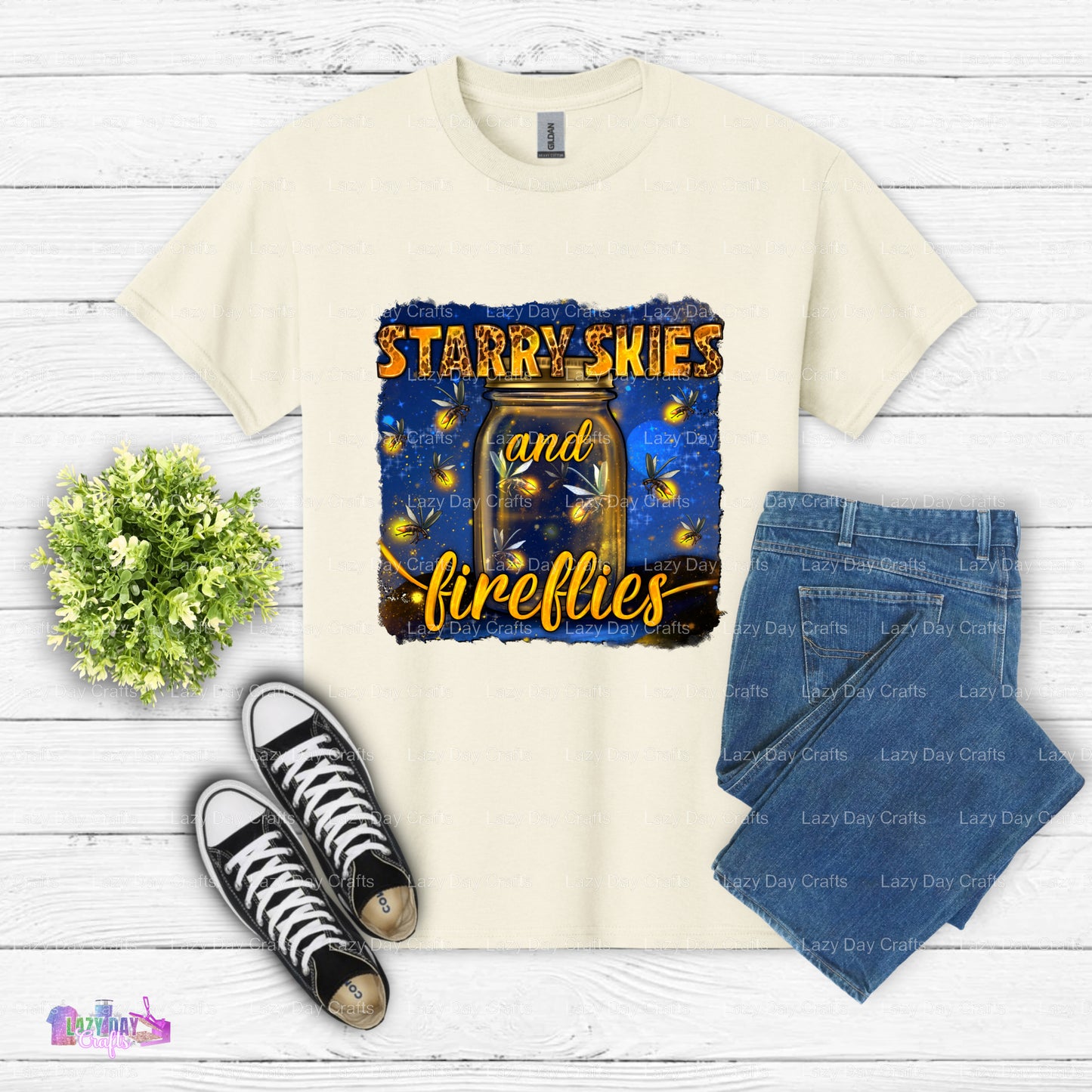 Starry Skies and Fireflies – Camping DTF Transfer