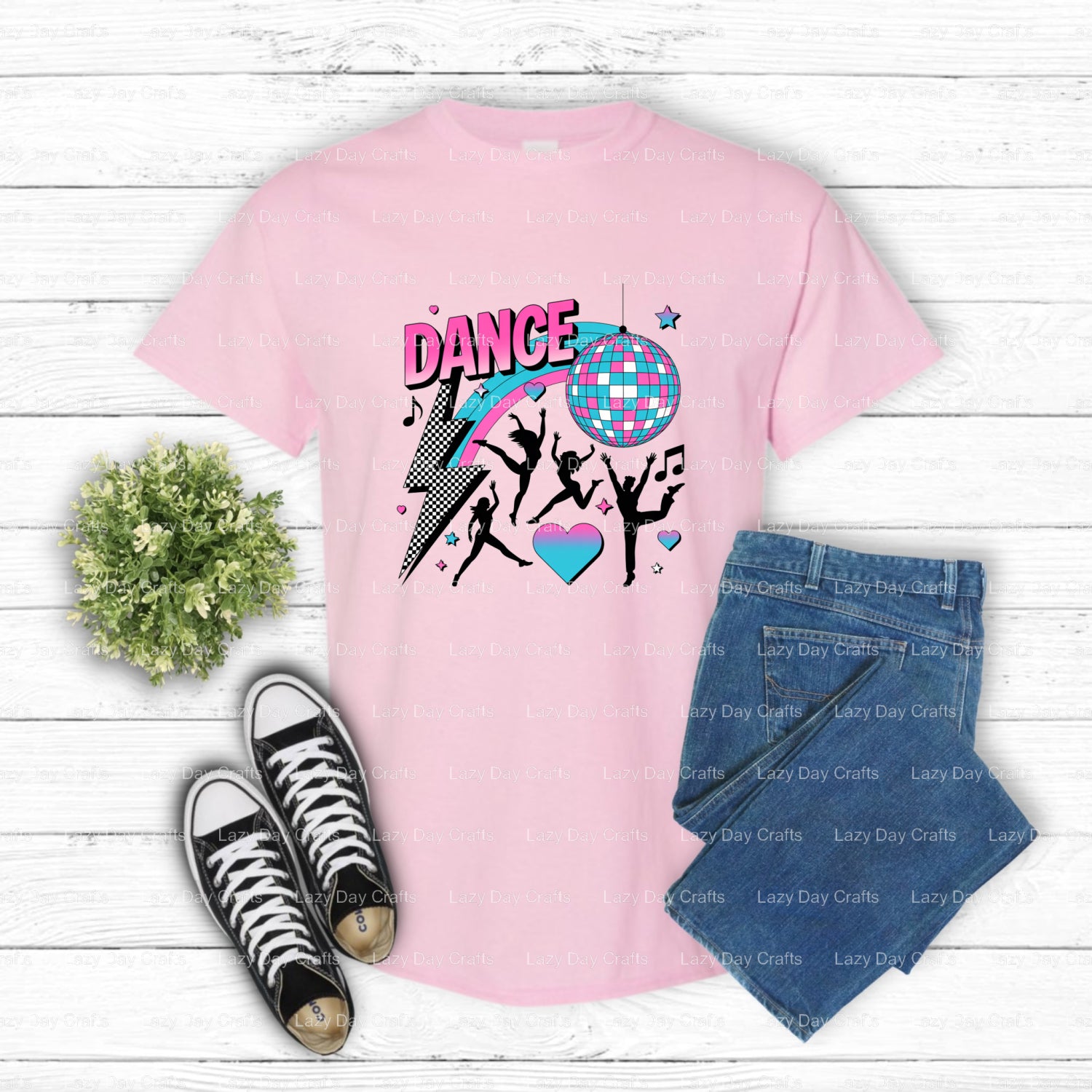 DANCE – Retro Dance DTF Transfer (view 2 of 2) – by Lazy Day Crafts – DTF Transfers – DTF Transfers, Premade DTF