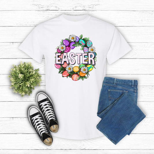 Happy Easter Egg Wreath – Easter DTF Transfer