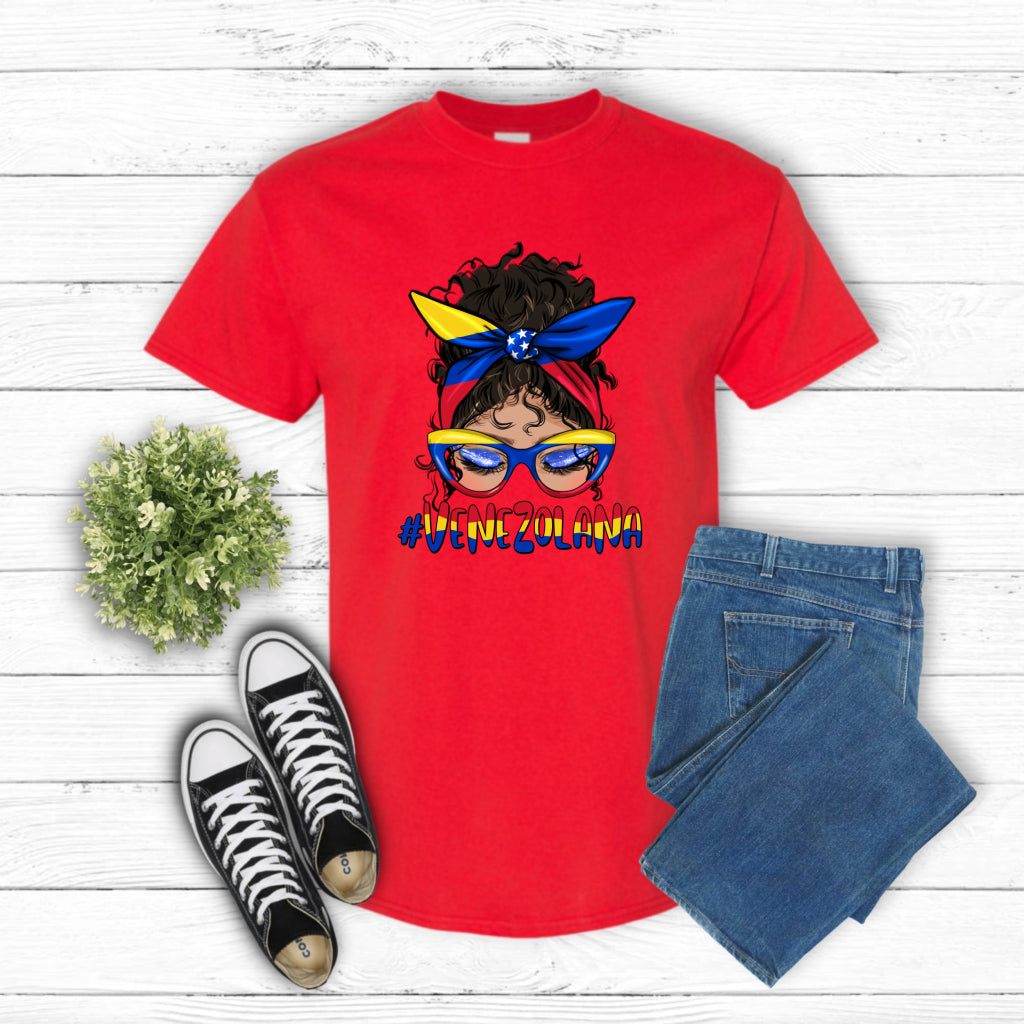 Venezolana Messy Bun – Hispanic Heritage DTF Transfer