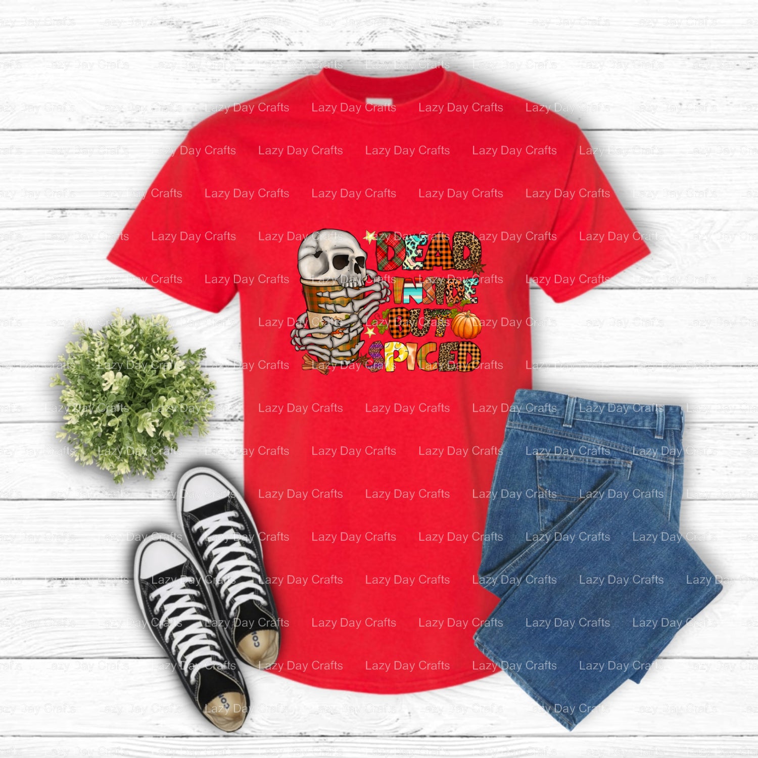 Dead Inside But Spiced – DTF Transfers DTF Transfer (view 1 of 2) – by Lazy Day Crafts – DTF Transfers, custom apparel