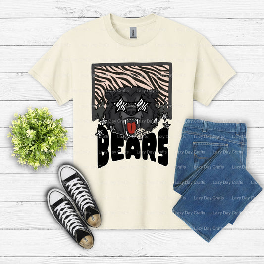 Determined Bear Mascot 'C' Hat – School Spirit DTF Transfer (view 1 of 2) – by Lazy Day Crafts – DTF Transfers – DTF Trans...