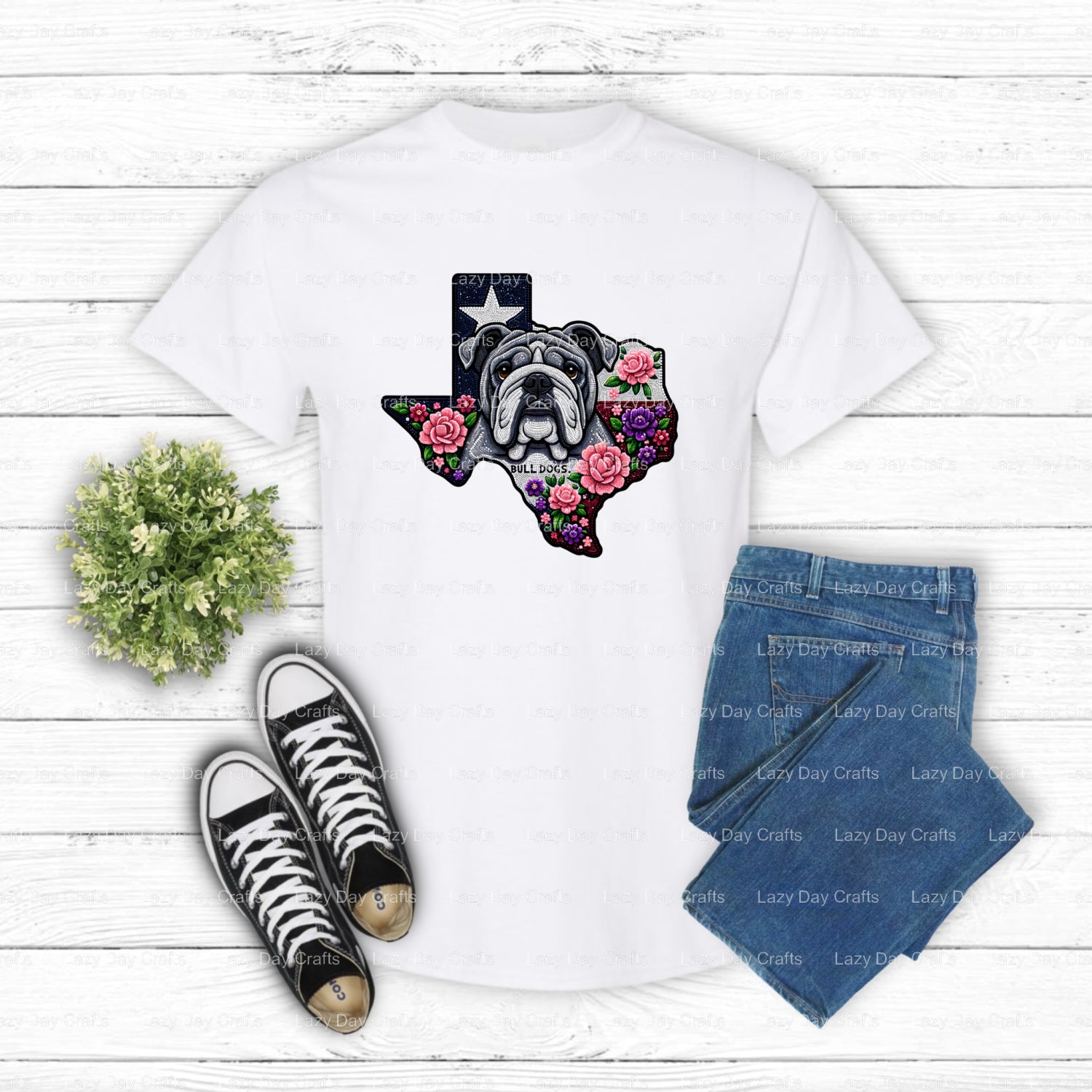 Determined Bulldog Mascot – School Spirit DTF Transfer (view 2 of 2) – by Lazy Day Crafts – DTF Transfers – School Mascot,...