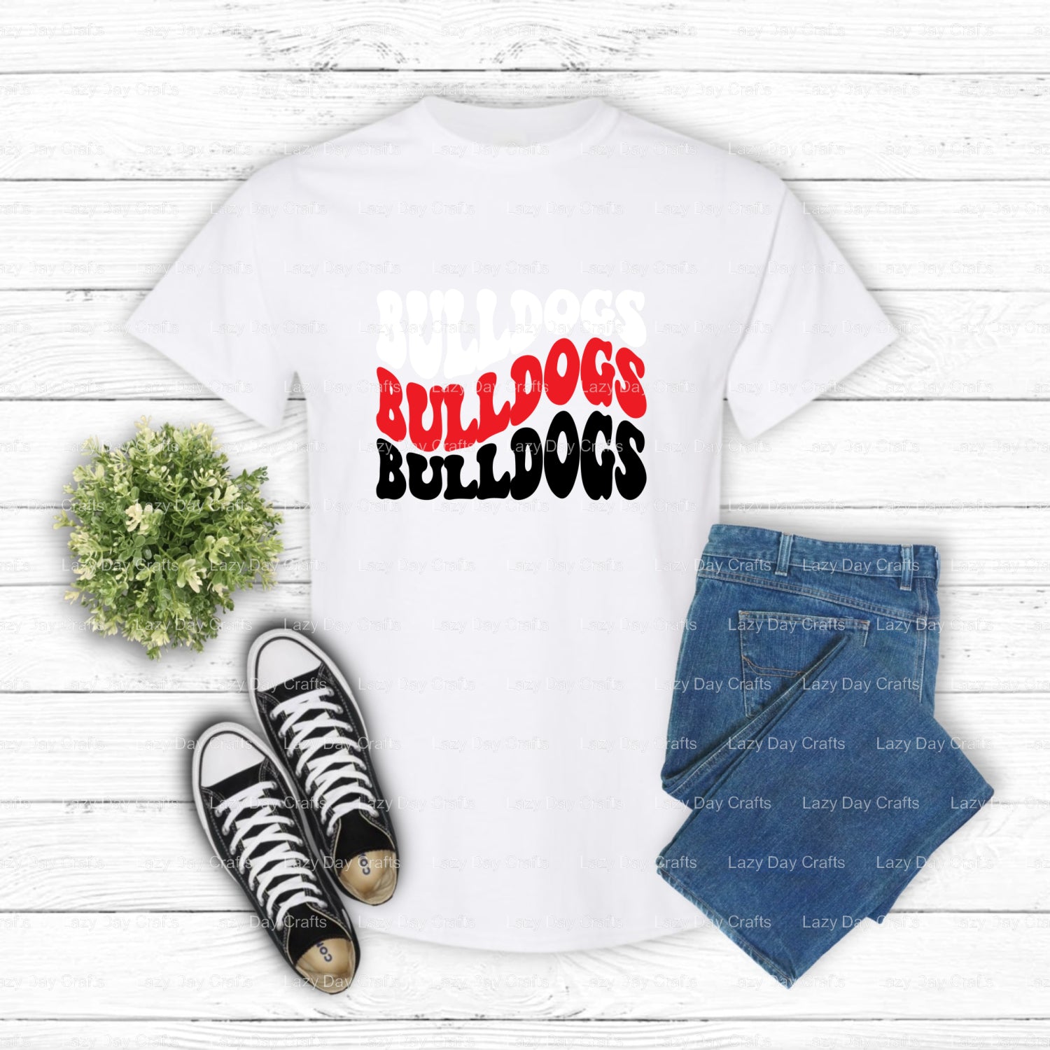Determined Bulldog Mascot – School Spirit DTF Transfer (view 2 of 2) – by Lazy Day Crafts – DTF Transfers – School Mascot,...