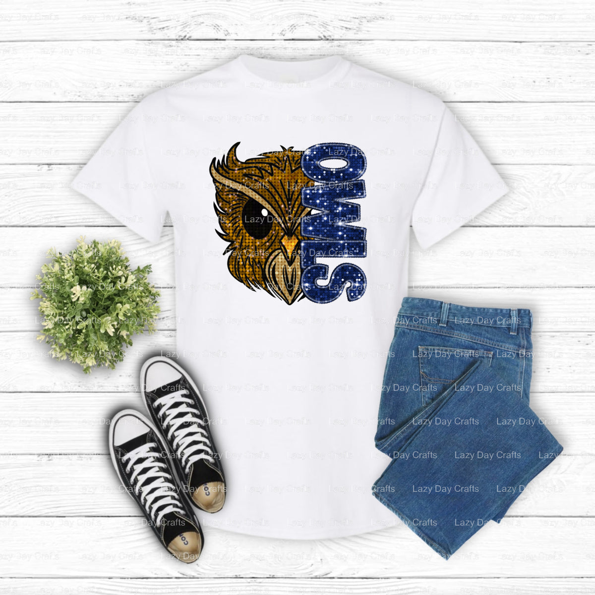 Determined Owl Mascot – School Spirit DTF Transfer (view 2 of 2) – by Lazy Day Crafts – DTF Transfers – School Mascot, DTF...