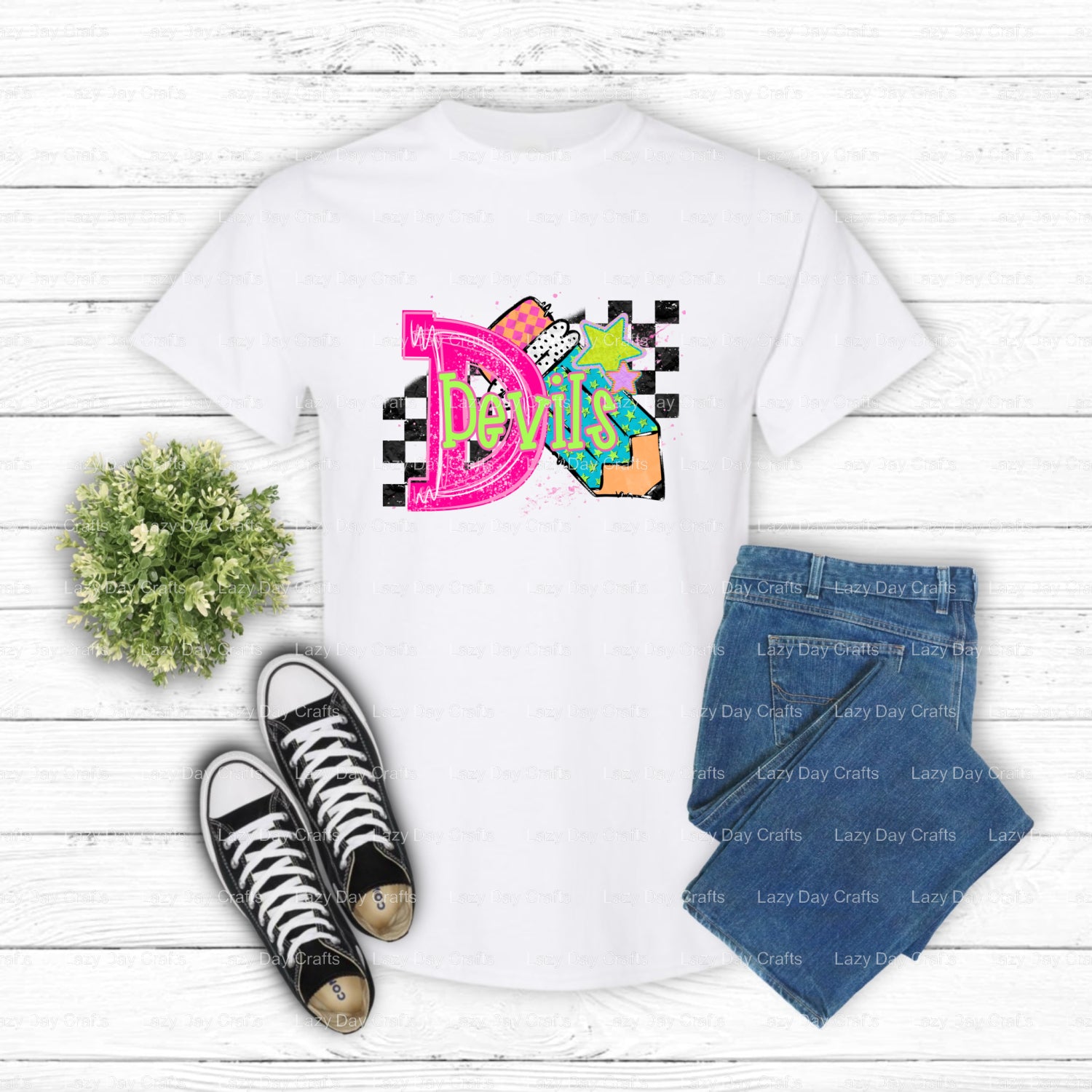 DEVILS – Ready to Press DTF Transfer (view 1 of 2) – by Lazy Day Crafts – DTF Transfers – DTF Transfers, custom apparel