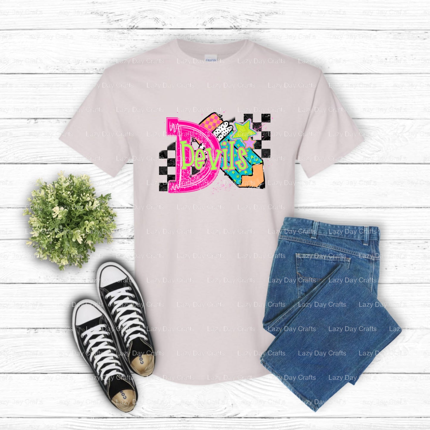 DEVILS – Ready to Press DTF Transfer (view 2 of 2) – by Lazy Day Crafts – DTF Transfers – DTF Transfers, custom apparel