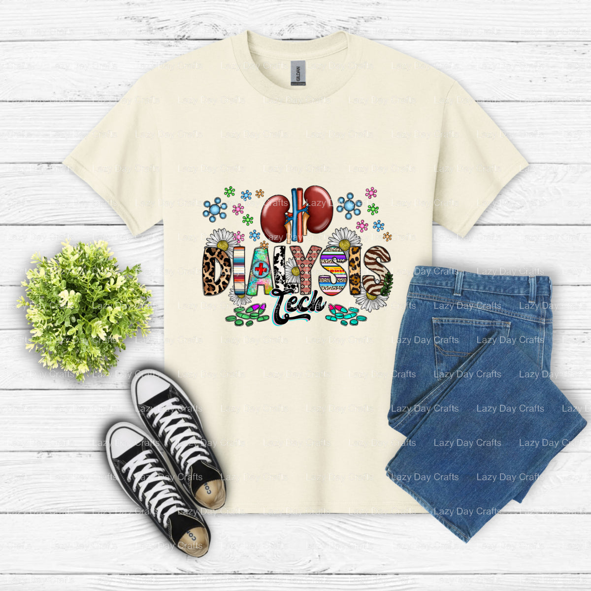 Dialysis Tech – Nurse DTF Transfer (view 2 of 2) – by Lazy Day Crafts – DTF Transfers – DTF Transfers, Lazy Day Crafts