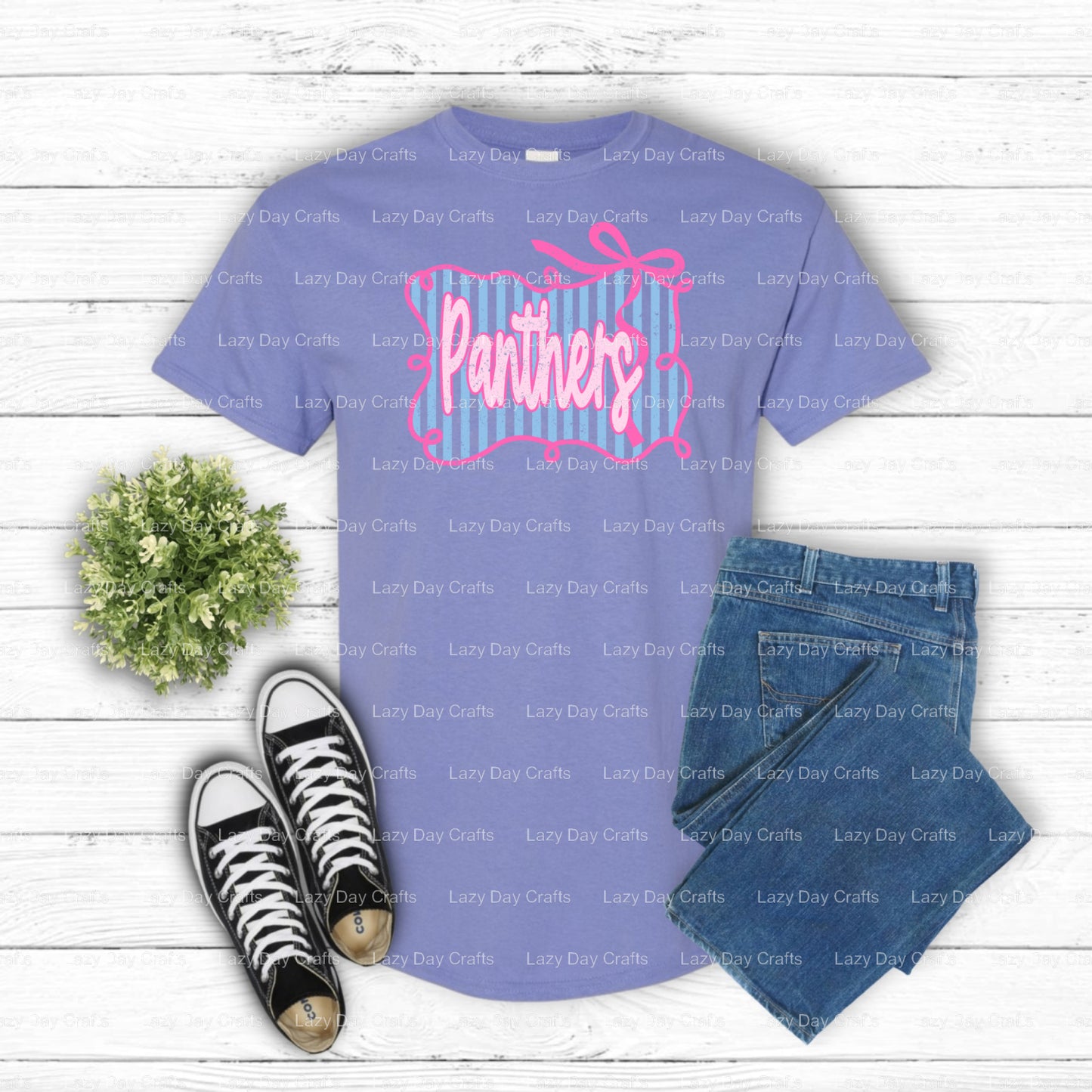 Distressed Panther Mascot – School Spirit DTF Transfer (view 1 of 2) – by Lazy Day Crafts – DTF Transfers – School Mascot,...