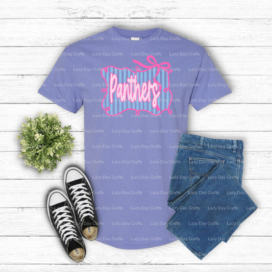 Distressed Panther Mascot – School Spirit DTF Transfer (view 1 of 2) – by Lazy Day Crafts – DTF Transfers – School Mascot,...