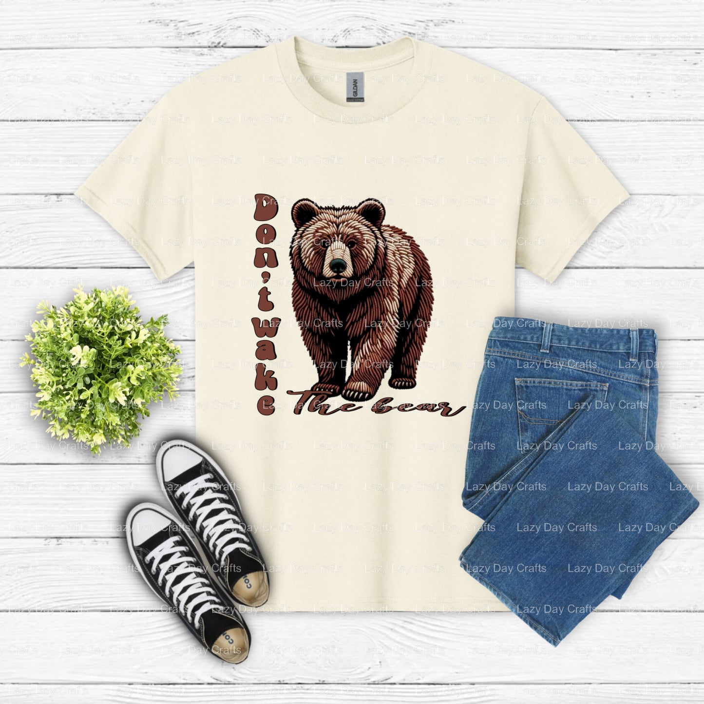 DON'T WAKE THE BEAR – School Mascot DTF Transfer (view 1 of 2) – by Lazy Day Crafts – DTF Transfers – School Mascot, DTF T...