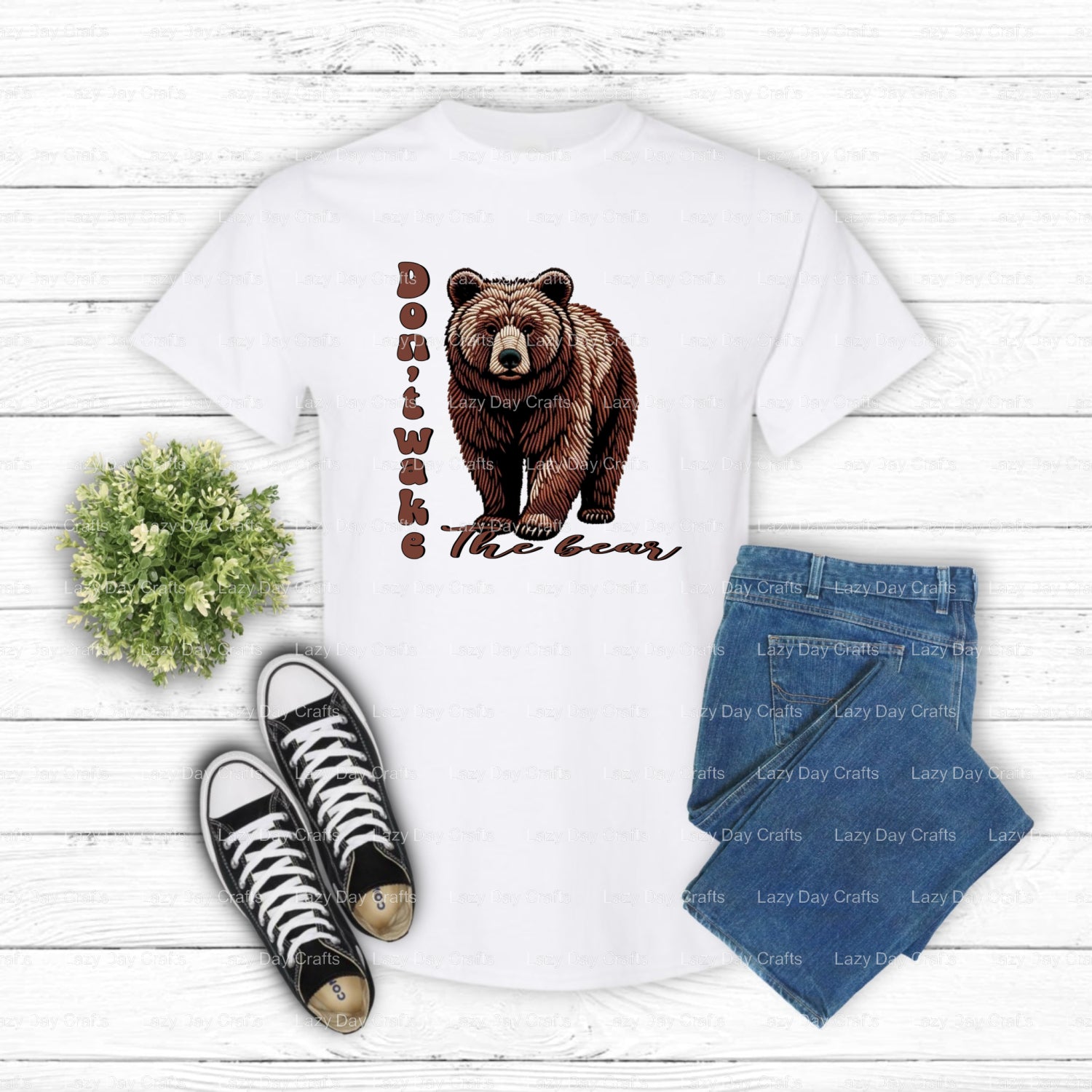 DON'T WAKE THE BEAR – School Mascot DTF Transfer (view 2 of 2) – by Lazy Day Crafts – DTF Transfers – School Mascot, DTF T...