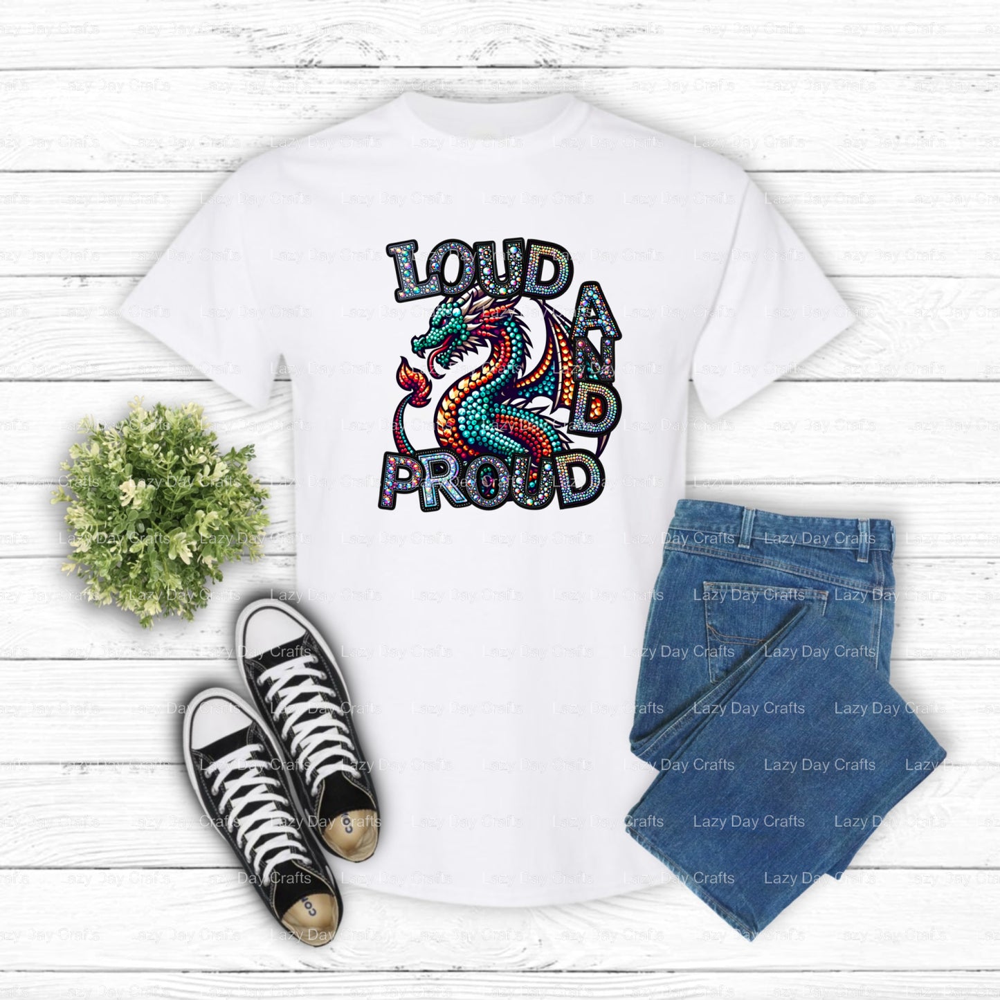 DRAGONS Fierce Dragon Mascot – School Spirit DTF Transfer (view 1 of 2) – by Lazy Day Crafts – DTF Transfers – DTF Transfe...