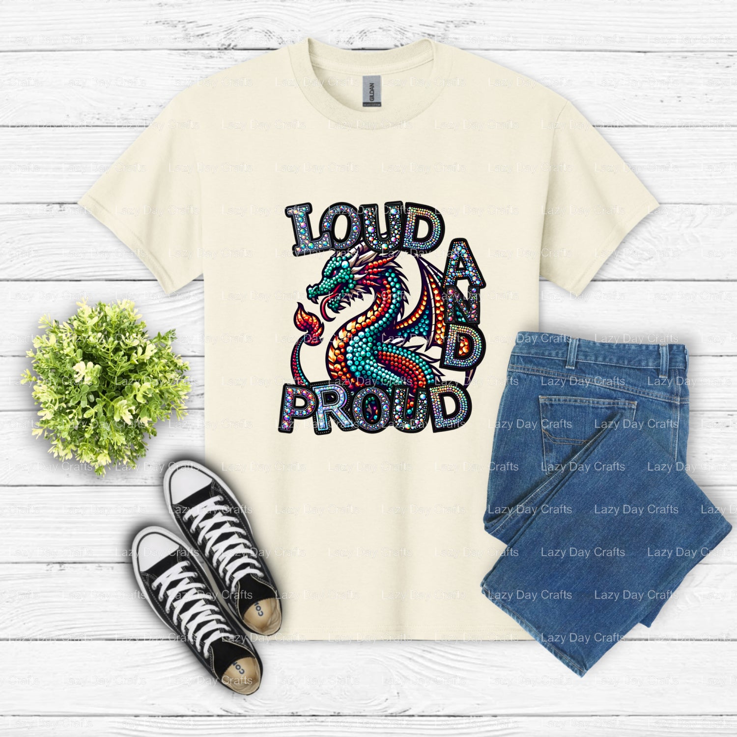 DRAGONS Fierce Dragon Mascot – School Spirit DTF Transfer (view 2 of 2) – by Lazy Day Crafts – DTF Transfers – DTF Transfe...