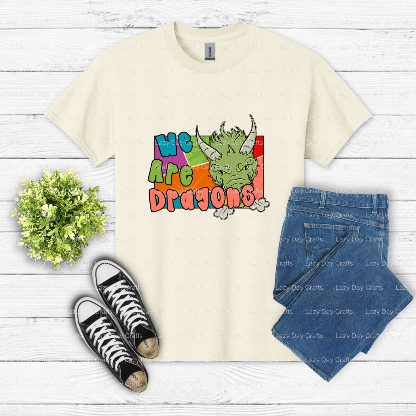 DRAGONS Fierce School Mascot – Ready to Press DTF Transfer (view 2 of 2) – by Lazy Day Crafts – DTF Transfers – School Mas...