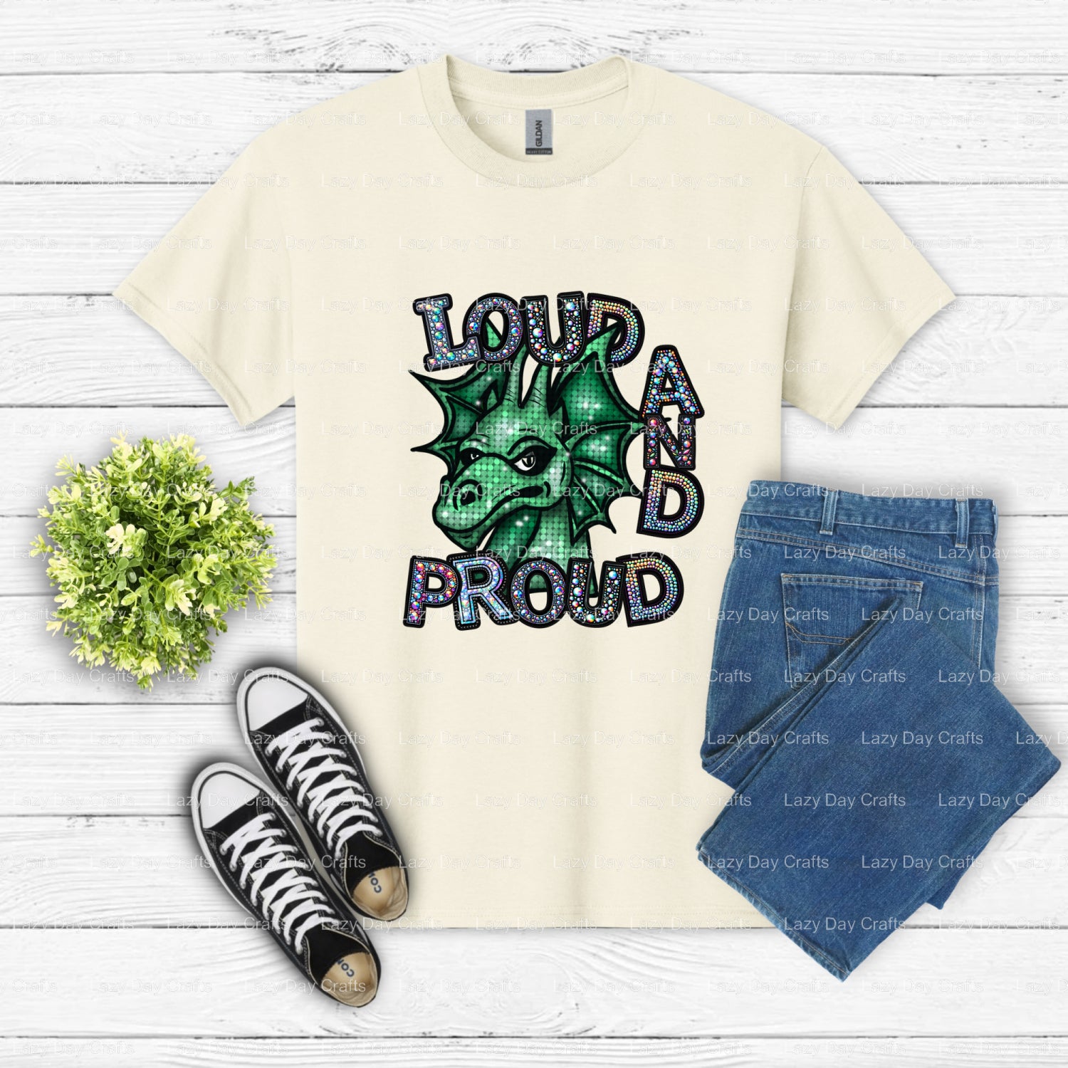 Dragons Mascot School Spirit Ready-to-Press DTF Transfer (view 2 of 2) – by Lazy Day Crafts – DTF Transfers – School Masco...