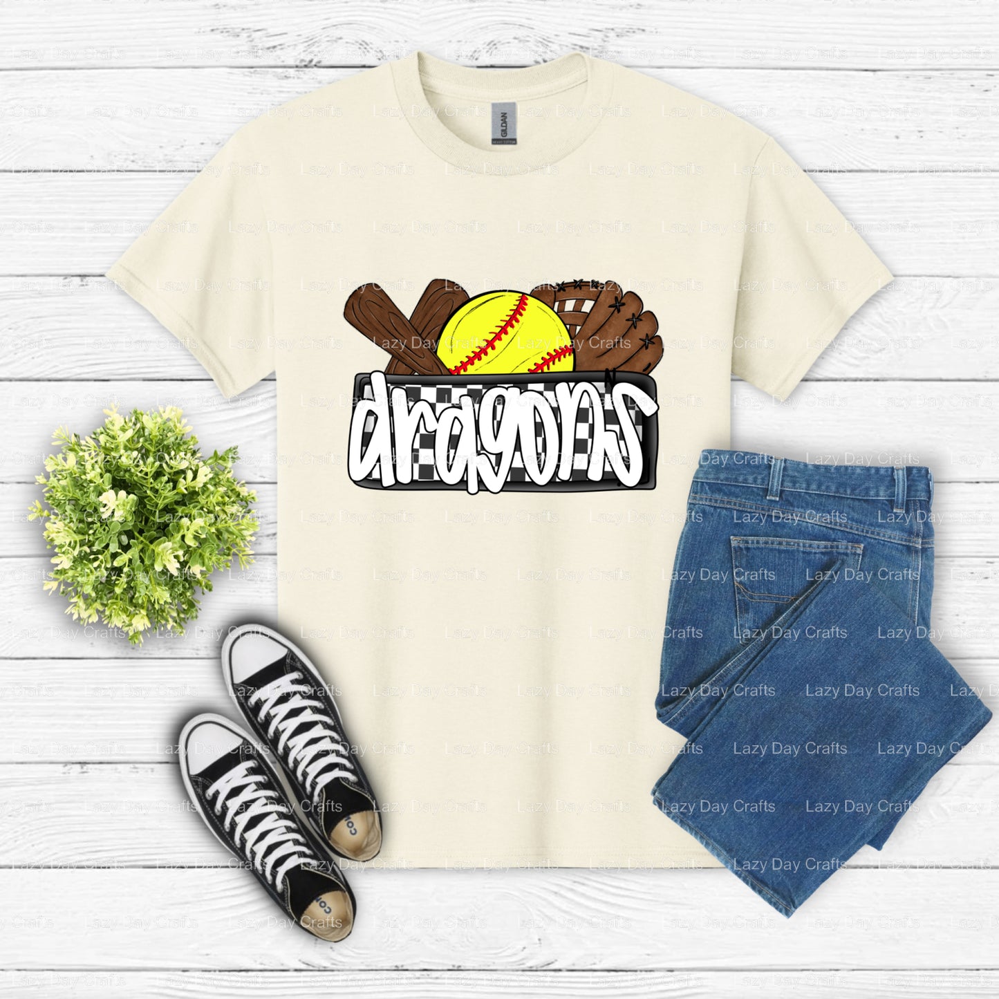 DRAGONS School Mascot – DTF Transfer (view 1 of 2) – by Lazy Day Crafts – DTF Transfers – School Mascot, School Spirit