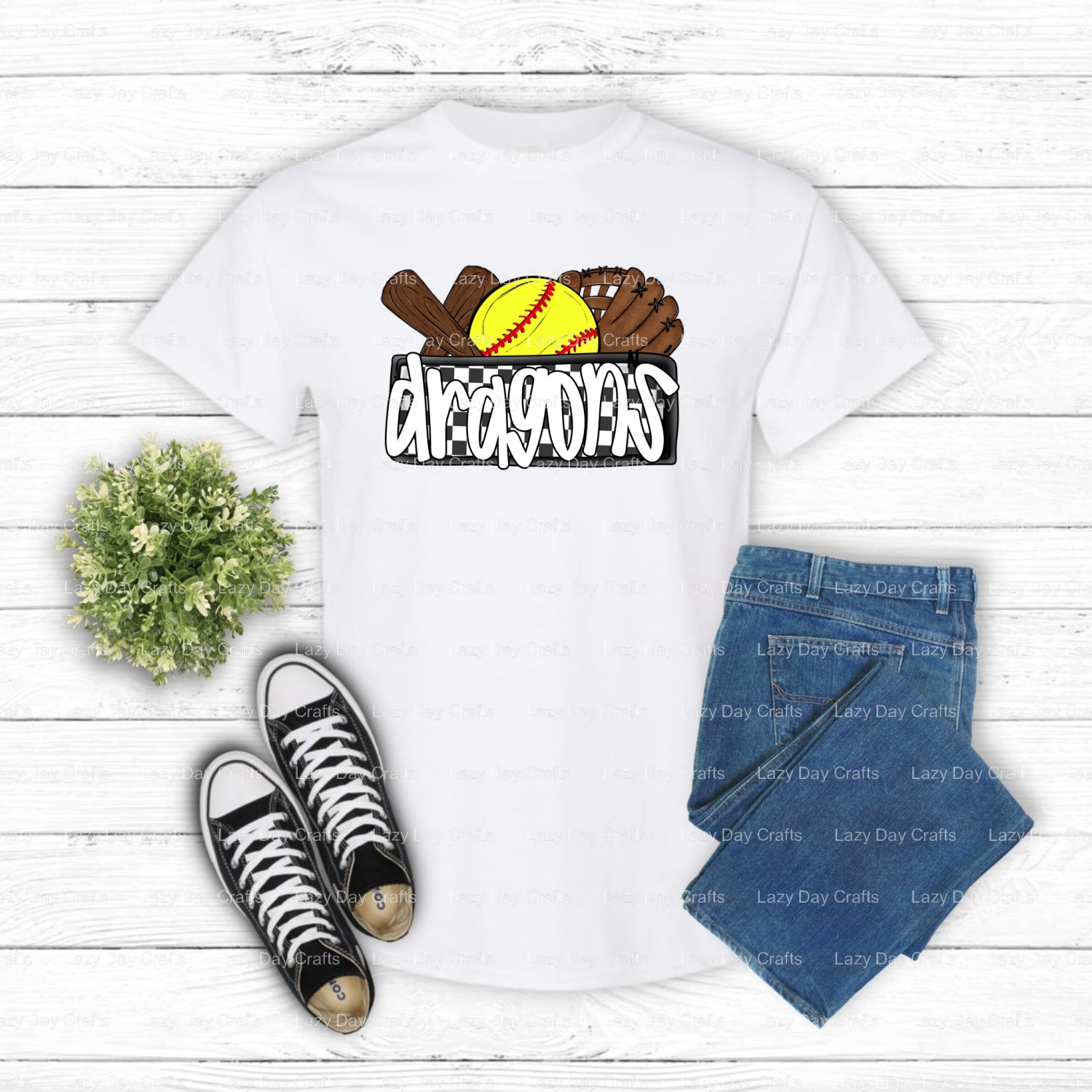 DRAGONS School Mascot – DTF Transfer (view 2 of 2) – by Lazy Day Crafts – DTF Transfers – School Mascot, School Spirit