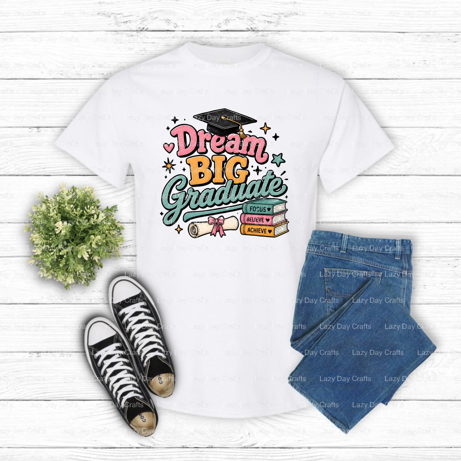 Dream Big Graduate – DTF Transfer (view 1 of 2) – by Lazy Day Crafts – DTF Transfers – DTF Transfers, custom apparel