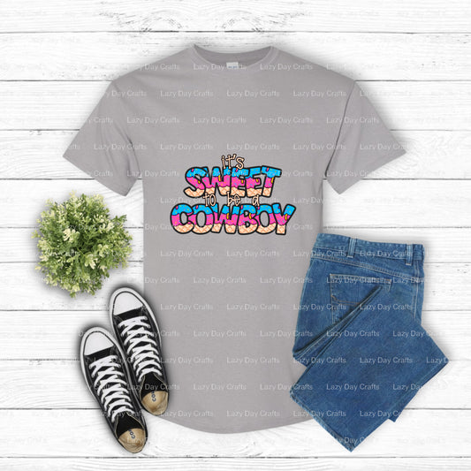 Dynamic Cowboy Mascot – School Mascot DTF Transfer (view 1 of 2) – by Lazy Day Crafts – DTF Transfers – School Mascot, Laz...