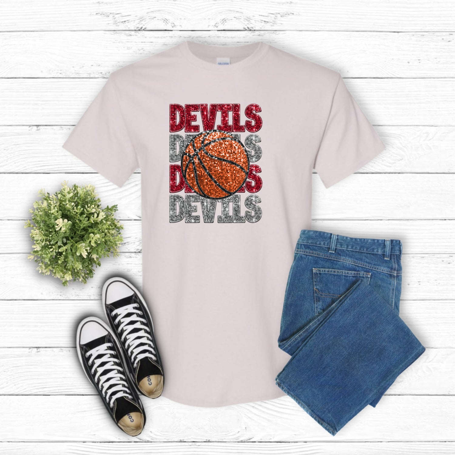 Dynamic Red Devil Mascot – School Spirit DTF Transfer (view 1 of 2) – by Lazy Day Crafts – DTF Transfers – School Mascot,...