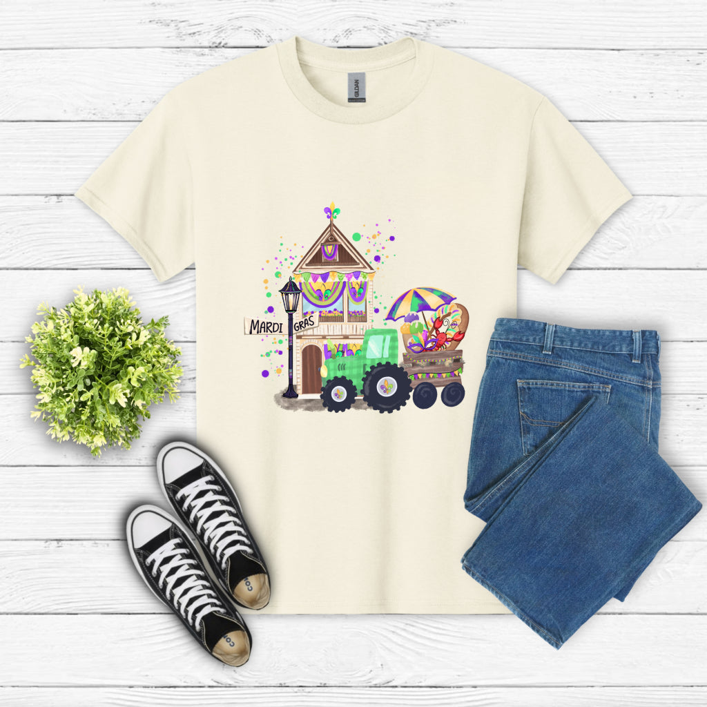 Mardi Gras Y'ALL Tractor – Mardi Gras DTF Transfer