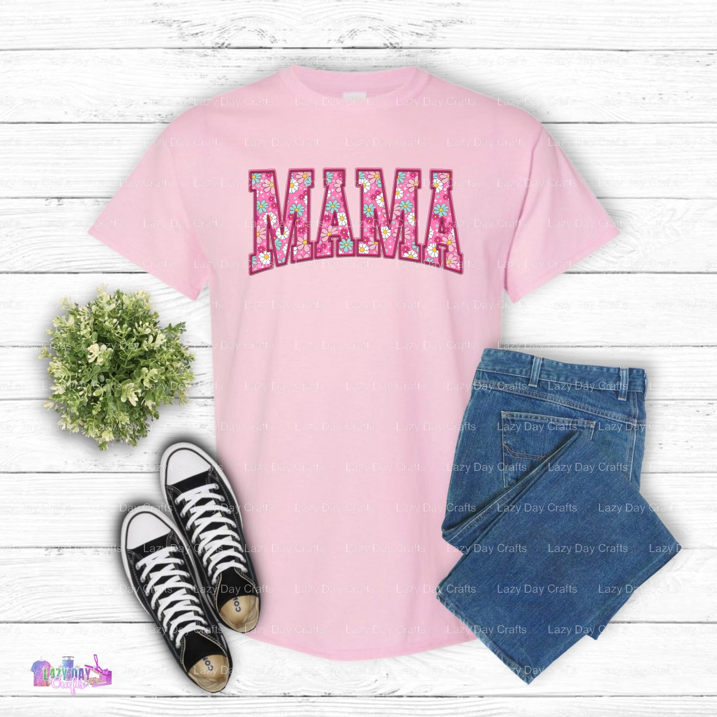 MAMA Pink Floral – Mothers Day DTF Transfer