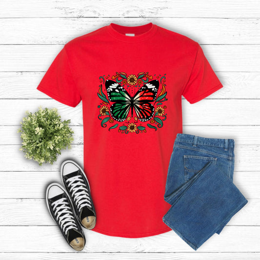 Mexican Flag Butterfly Hispanic Heritage – DTF Transfer