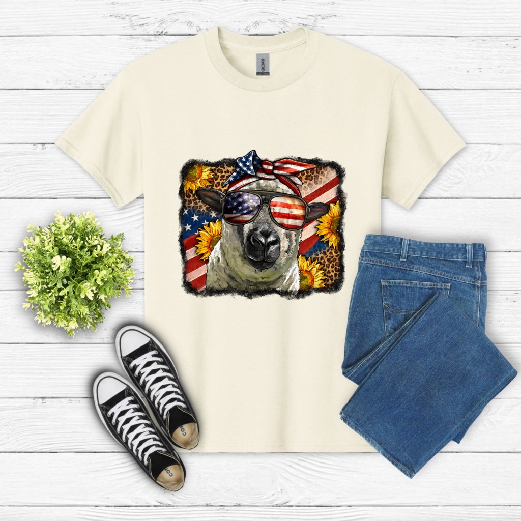Patriotic Sheep 4th of July – DTF Transfer
