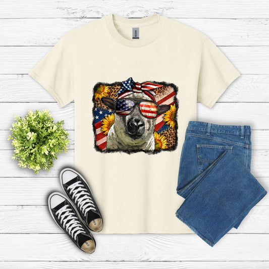 Patriotic Sheep 4th of July – DTF Transfer