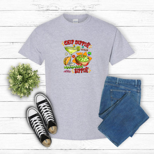 Chip Dippin And Margarita Sippin – Cinco De Mayo DTF Transfer