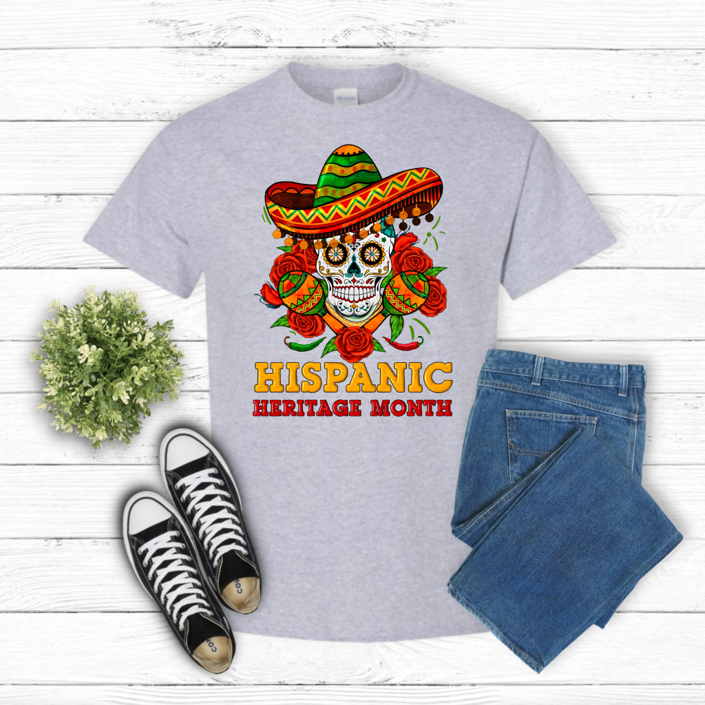 Sombrero Skull Fiesta – Hispanic Heritage DTF Transfer
