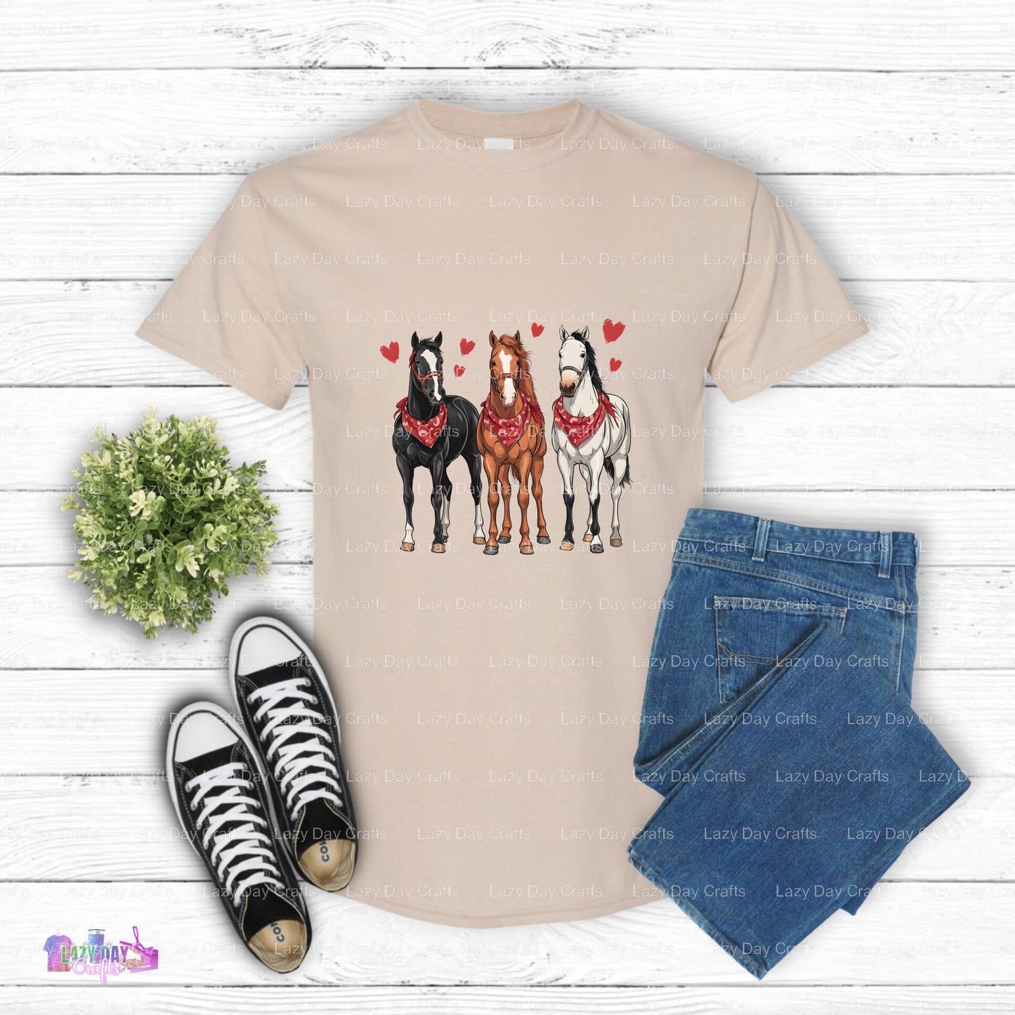 Three Horse Love – Equestrian DTF Transfer