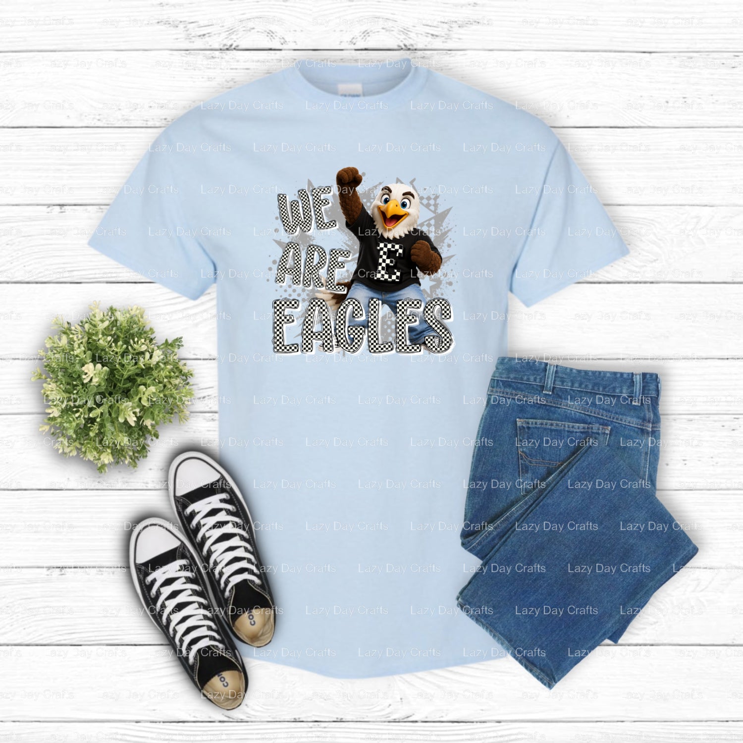 EAGLES – Custom Apparel DTF Transfer (view 1 of 2) – by Lazy Day Crafts – DTF Transfers – DTF Transfers, Premade DTF