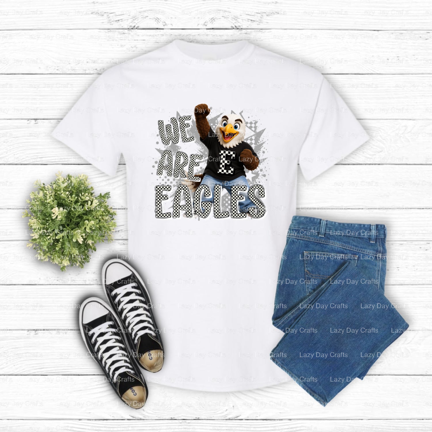 EAGLES – Custom Apparel DTF Transfer (view 2 of 2) – by Lazy Day Crafts – DTF Transfers – DTF Transfers, Premade DTF