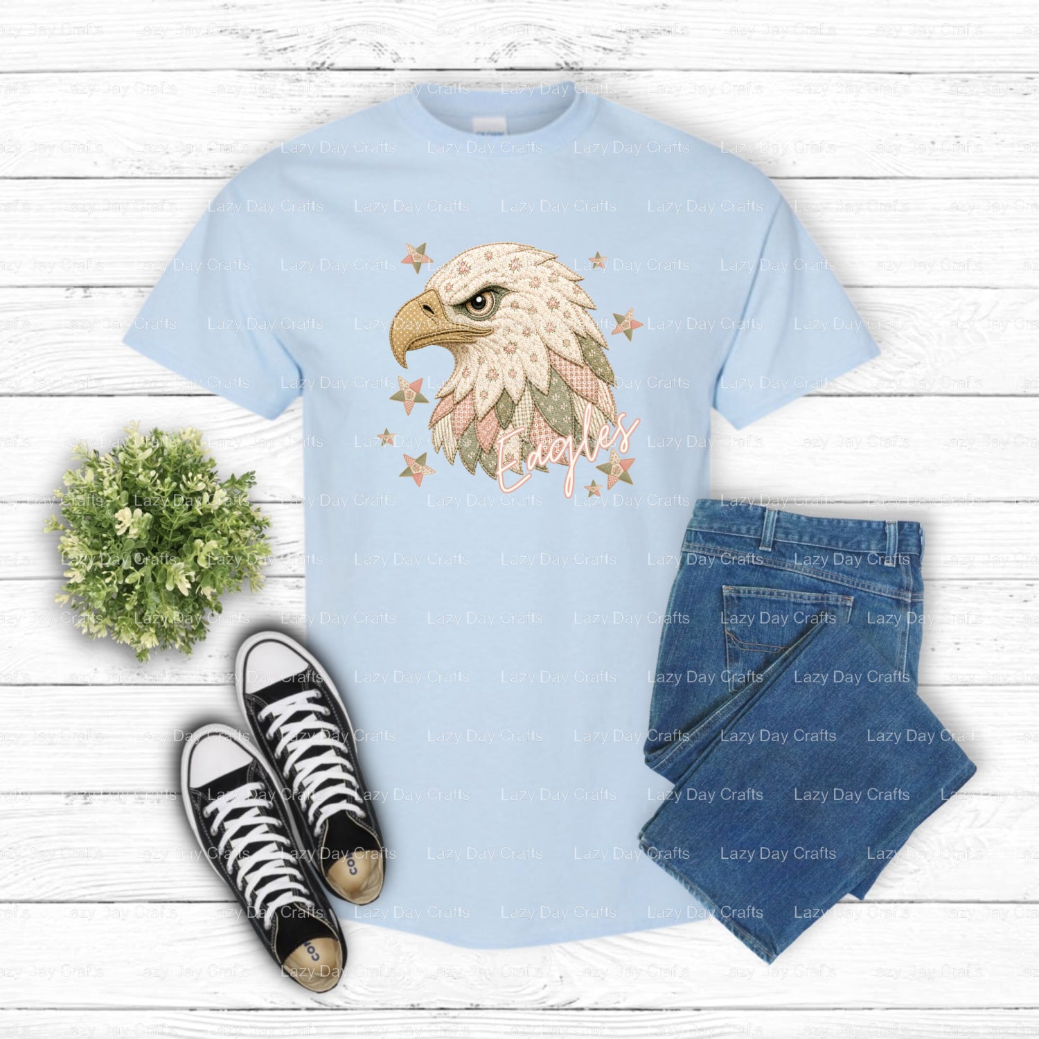 EAGLES Football – DTF Transfer (view 1 of 2) – by Lazy Day Crafts – DTF Transfers – DTF Transfers, Premade DTF