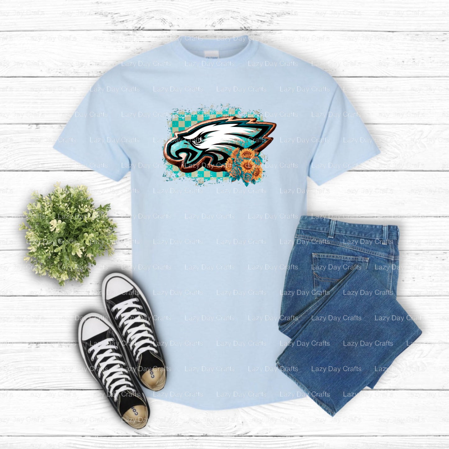 Eagles Mascot Head – School Spirit DTF Transfer (view 1 of 2) – by Lazy Day Crafts – DTF Transfers – School Mascot Apparel...